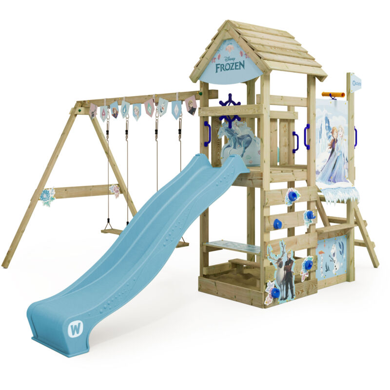 foto del prodotto parco giochi in legno disney adventure giochi da giardino con altalena e scivolo casetta da gioco per l arrampicata con sabbiera e scala di risalita