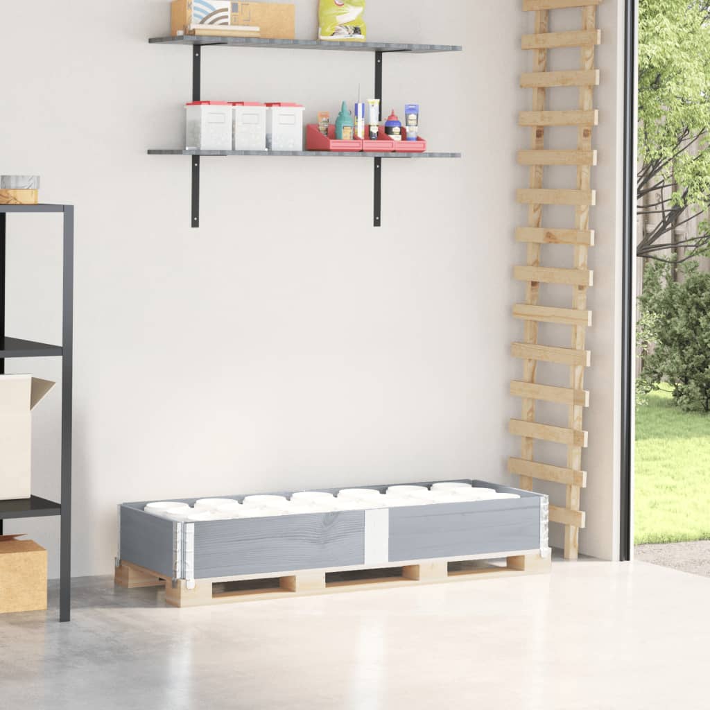 foto del prodotto paretale per pallet grigio 150x50 cm in legno massello di pino