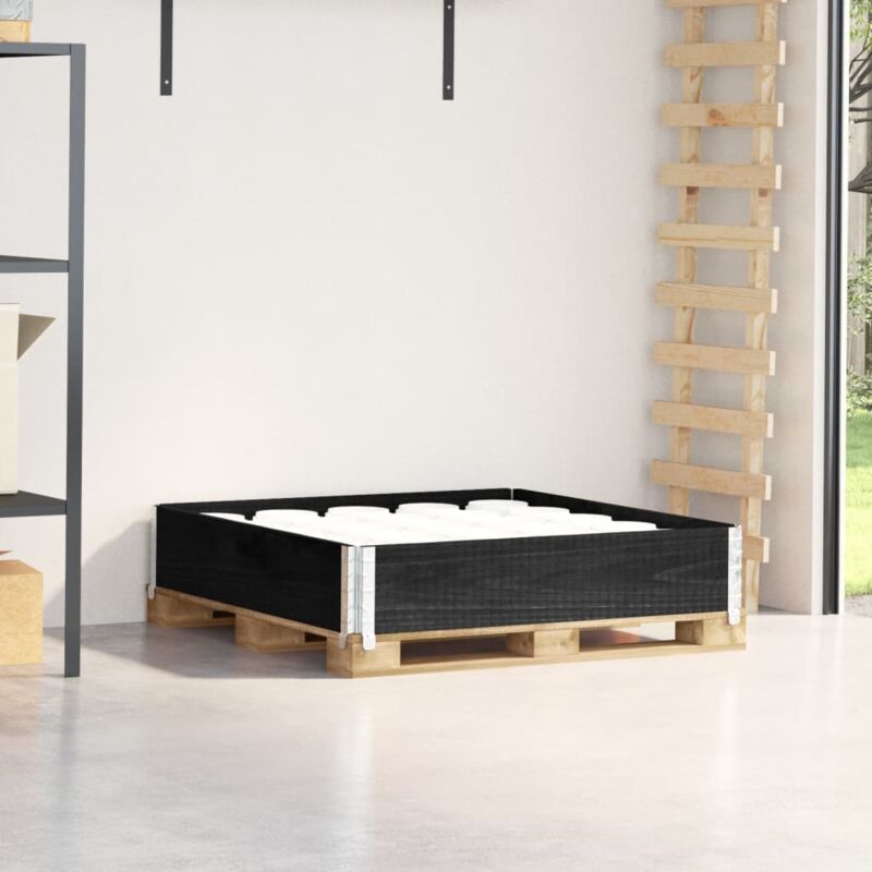 foto del prodotto paretale per pallet nero 100x100 cm in legno massello di pino vidaxl