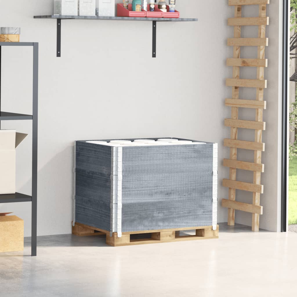 foto del prodotto paretali per pallet 3pz grigi 80x60cm in legno massello di pino