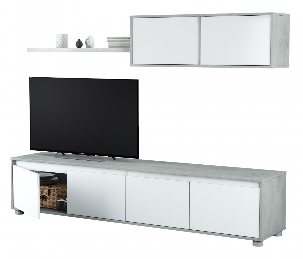 foto del prodotto parete attrezzata alida 41 x 200 x 43h cemento
