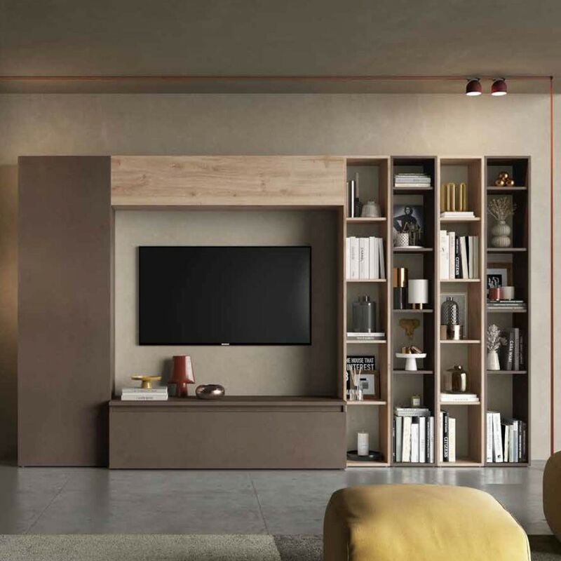foto del prodotto parete attrezzata soggiorno comp 10 infinity bronzo cadiz