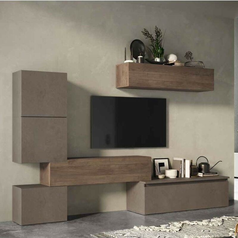 foto del prodotto parete attrezzata soggiorno comp 16 infinity bronzo mercure