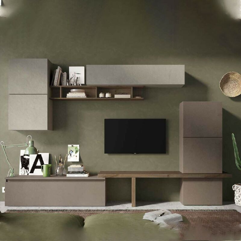 foto del prodotto parete attrezzata soggiorno comp 19 infinity argilla bronzo mercure