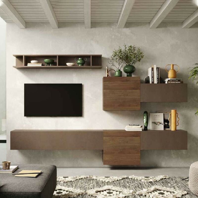 foto del prodotto parete attrezzata soggiorno comp 22 infinity bronzo mercure