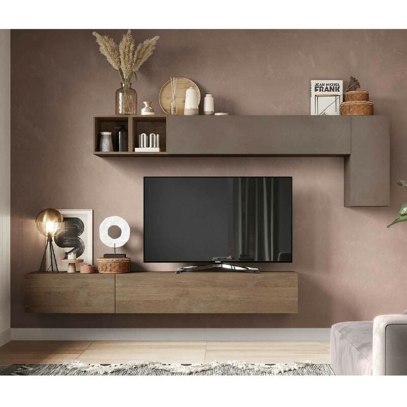 foto del prodotto parete attrezzata soggiorno l 276x180x30 comp 41 infinity bronzo mercure