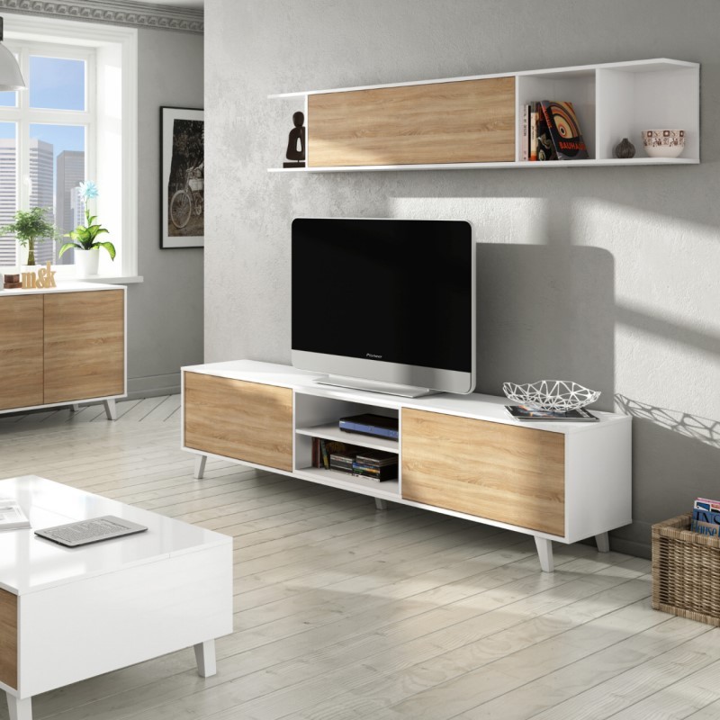 foto del prodotto parete attrezzata zaiken cm.180 x 41 x 51 kit