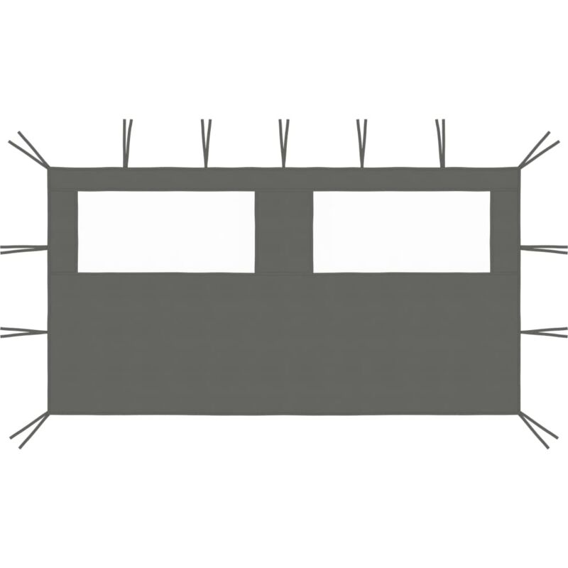 foto del prodotto parete con finestre per gazebo 4x2 m antracite