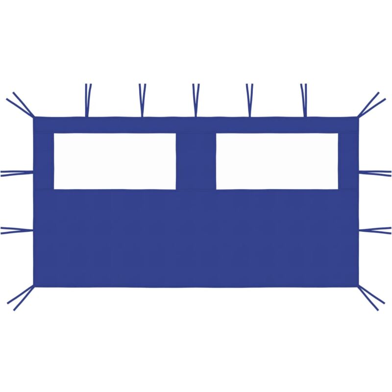 foto del prodotto parete con finestre per gazebo 4x2 m blu vidaxl