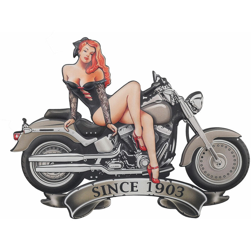 foto del prodotto parete della piastra metallica adorno motorky wall avvolt metal metal 31x1x40cm 27695 signes grimalt