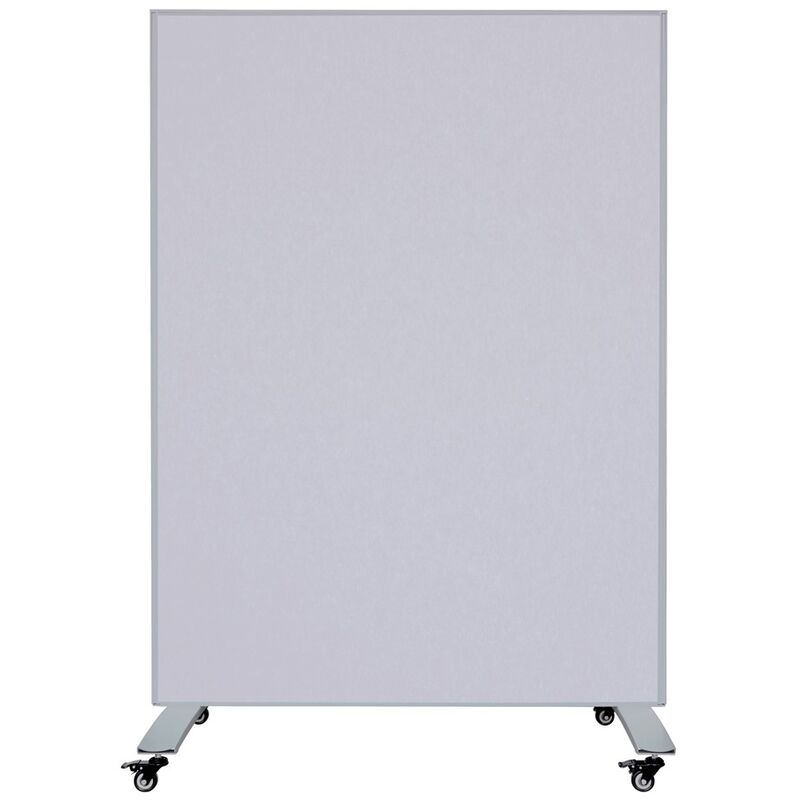foto del prodotto parete divisoria mobile pannello acustico lavagna bianca 120x160 cm grigio chiaro bianco