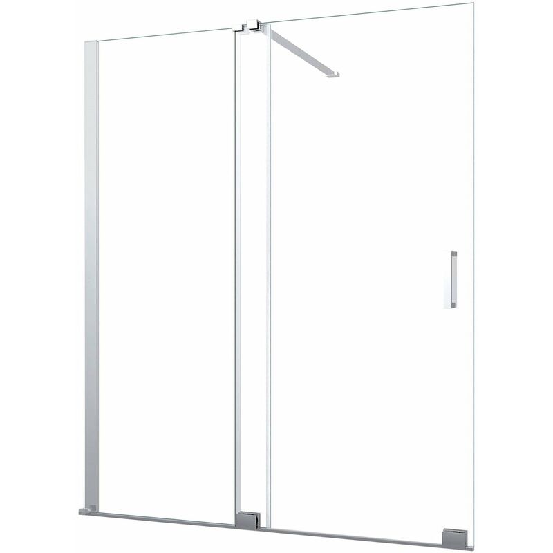 foto del prodotto parete doccia 8 mm walk in scorrevole reversibile altezza 200 cm.140 regolabile 136 140 cm