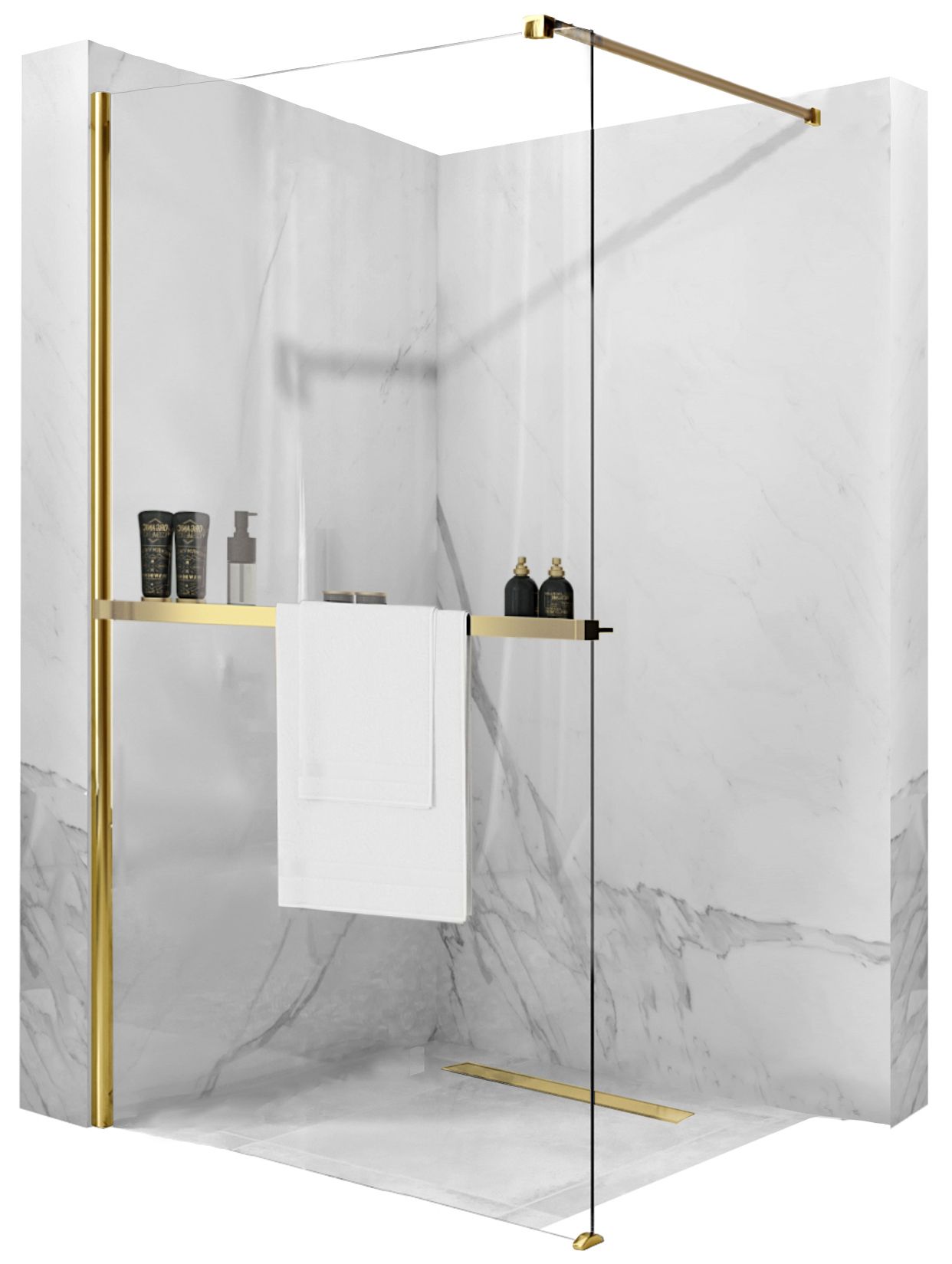 foto del prodotto parete doccia rea aero gold n 80 walk in evo