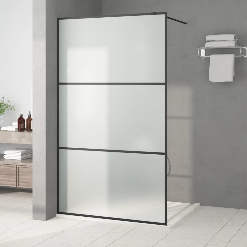 foto del prodotto parete doccia walk in 115x195 cm vetro smerigliato esg