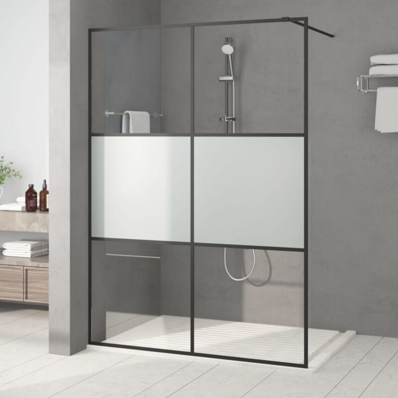 foto del prodotto parete doccia walk in 140x195 cm vetro semi smerigliato esg vidaxl 803805