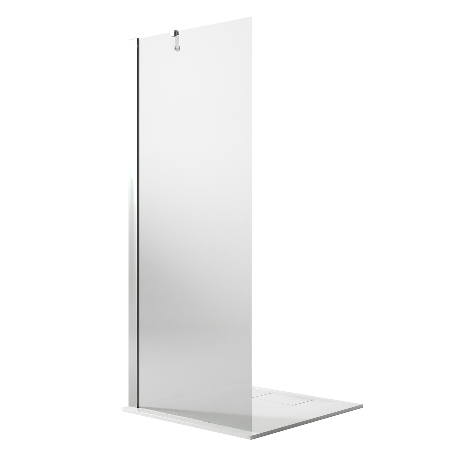 foto del prodotto parete doccia walk in 90cm h190 vetro trasparente con trattamento anticalcare mod. flip
