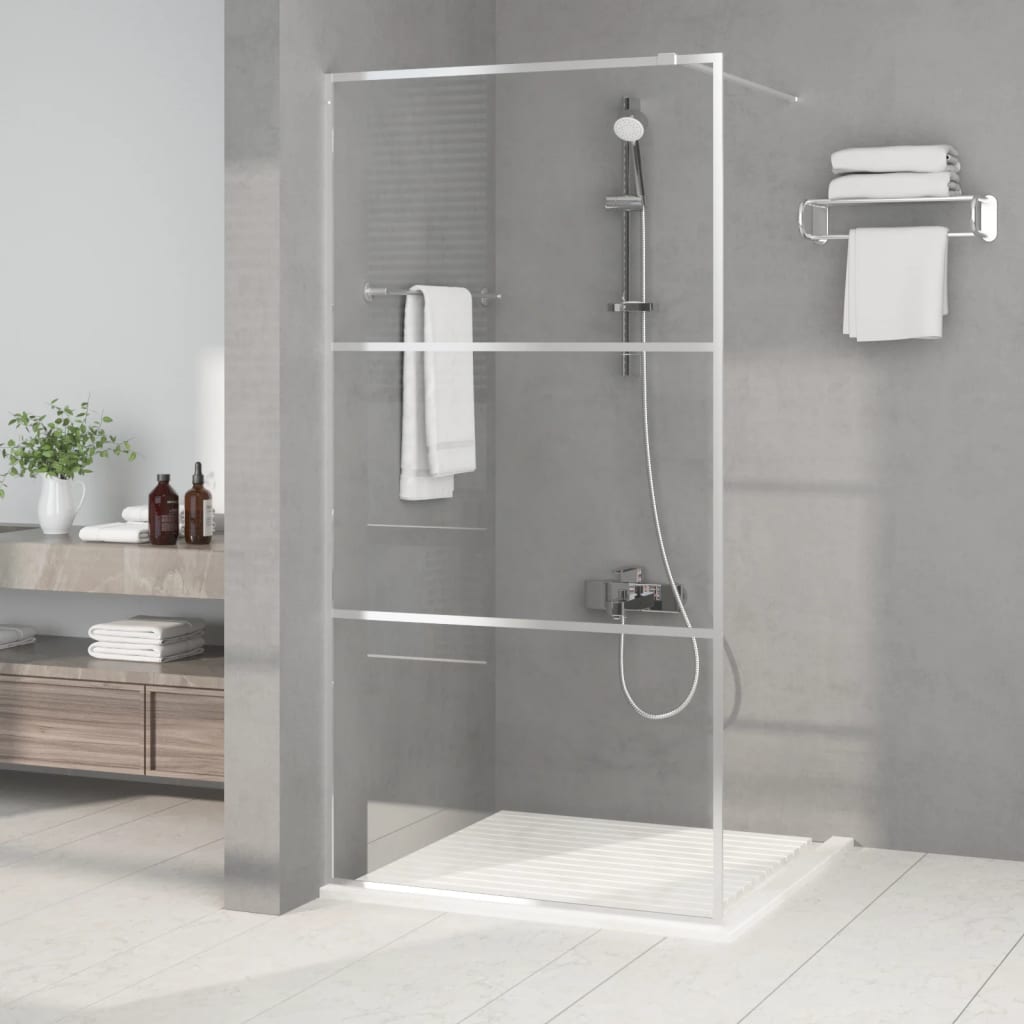 foto del prodotto parete doccia walk in argento 100x195 cm vetro trasparente esg cod mxl 36524