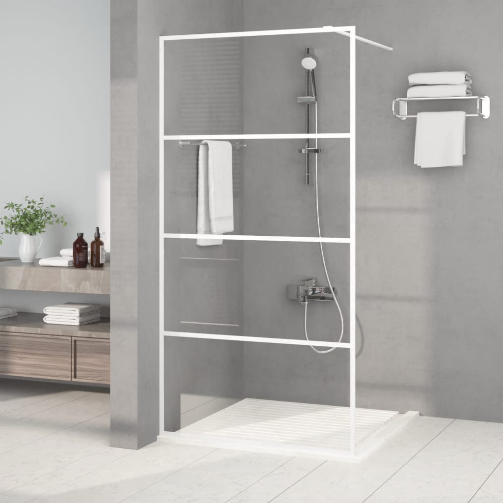 foto del prodotto parete doccia walk in bianca 100x195 cm vetro trasparente esg cod mxl 37002