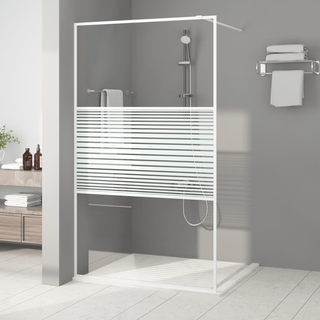 foto del prodotto parete doccia walk in bianca 115x195 cm vetro trasparente esg cod mxl 35853