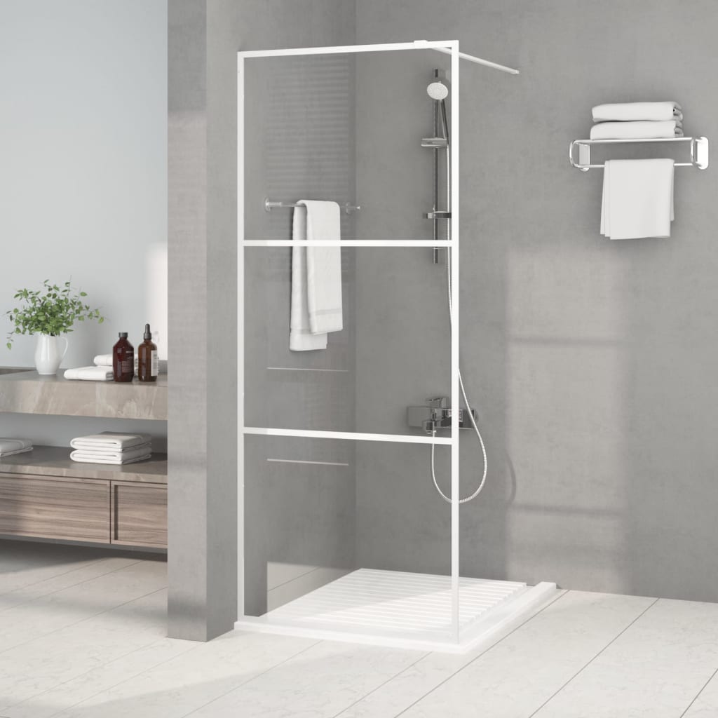 foto del prodotto parete doccia walk in bianca 80x195 cm vetro trasparente esg cod mxl 38992