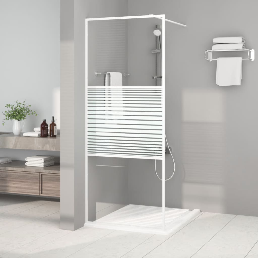 foto del prodotto parete doccia walk in bianca 80x195 cm vetro trasparente esg cod mxl 41978