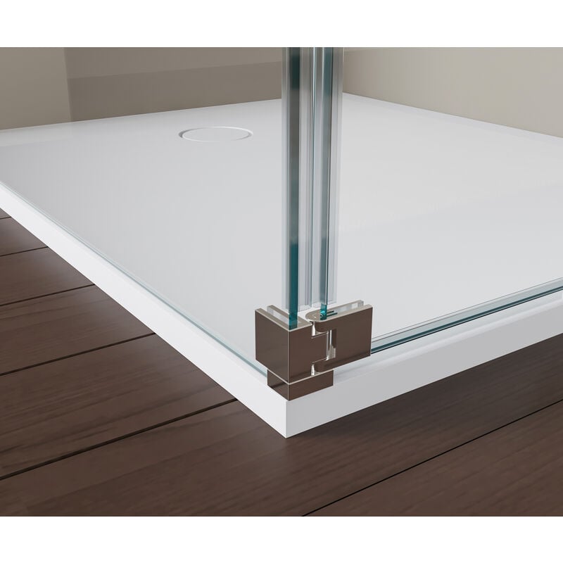 foto del prodotto parete doccia walk in con anta paraspruzzi nt109 vetro temprato 8mm rivestimento nano1200mm
