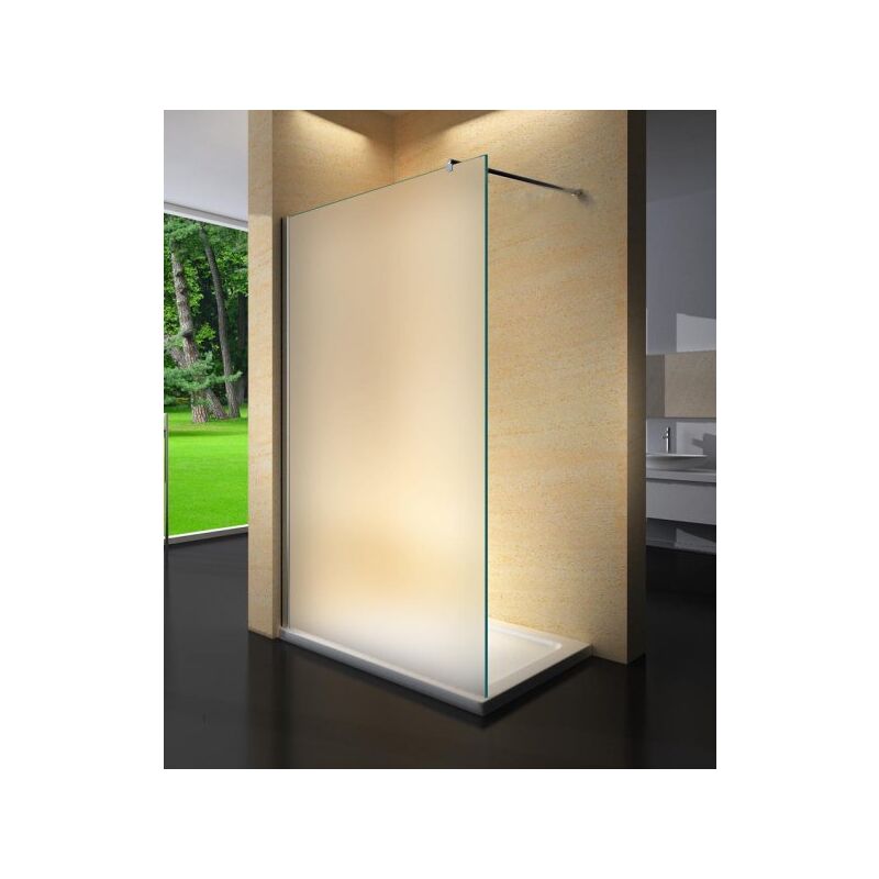 foto del prodotto parete doccia walk in cristallo 8mm opaco 80cm h 195cm berna