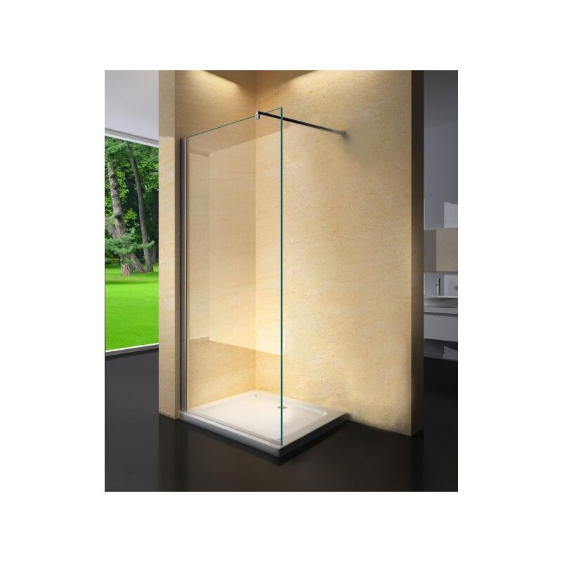 foto del prodotto parete doccia walk in cristallo 8mm trasparente 70cm h 195cm berna
