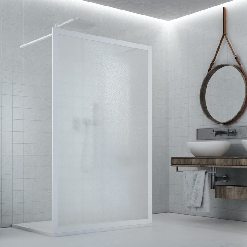 foto del prodotto parete doccia walk in free 120 cm h 190 in acrilico mod. beatrix centrale
