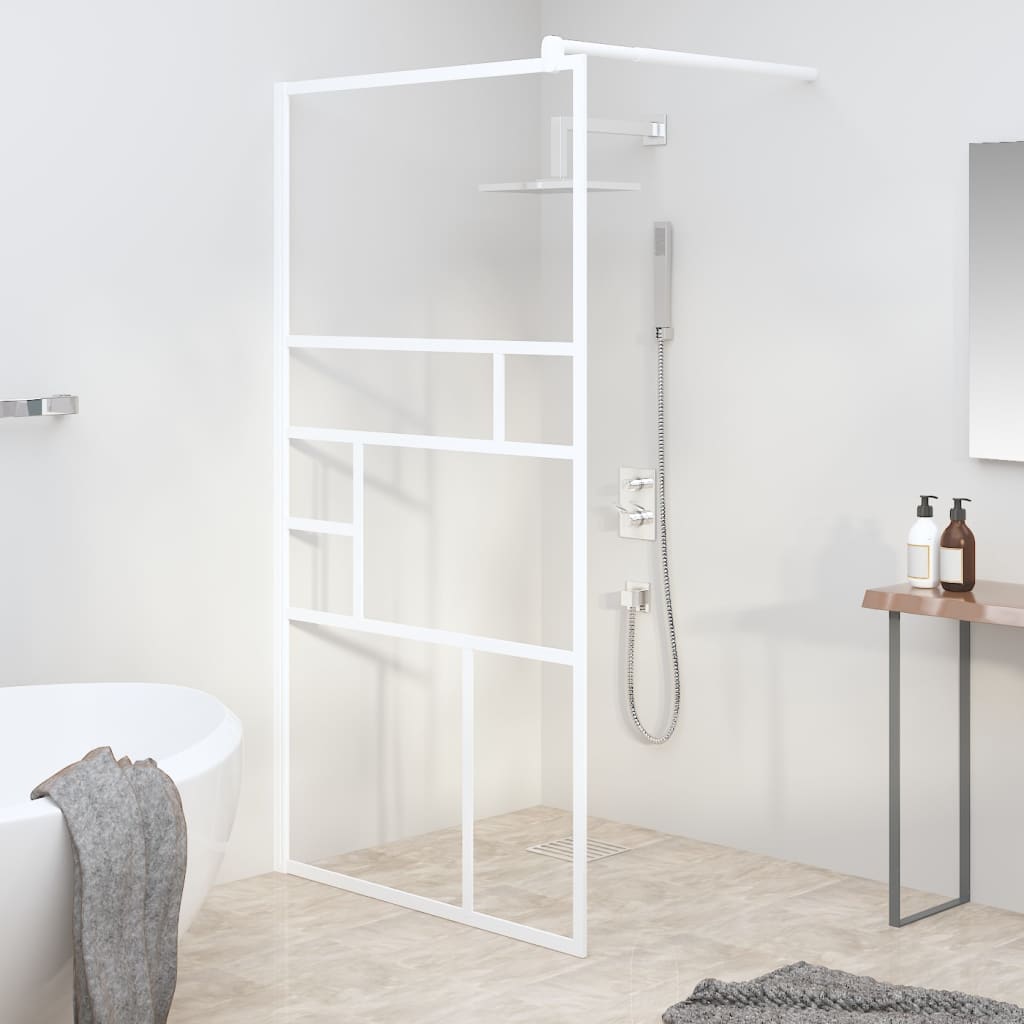 foto del prodotto parete per doccia walk in 100x195 cm in vetro esg bianco cod mxl 48446