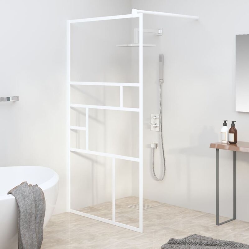 foto del prodotto parete per doccia walk in 100x195 cm in vetro esg bianco vidaxl
