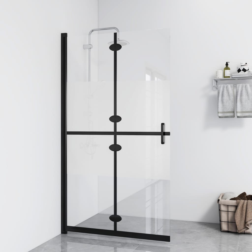 foto del prodotto parete per doccia walk in pieghevole in vetro esg 110x190 cmcod mxl 79006