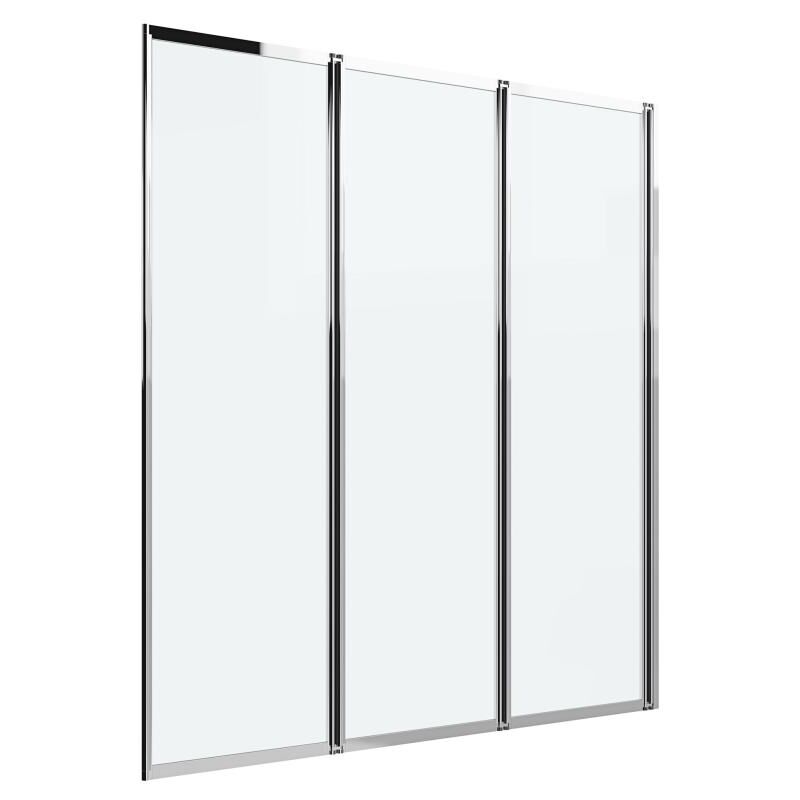 foto del prodotto parete per vasca da bagno pieghevole 120 x 140 cm in metallo colore cromo district