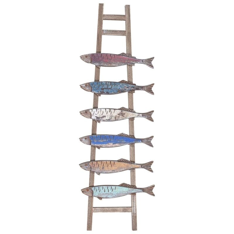 foto del prodotto parete piatto in legno piastre di legno multicolore per scale di pesce 2x23x70cm 22134 signes grimalt