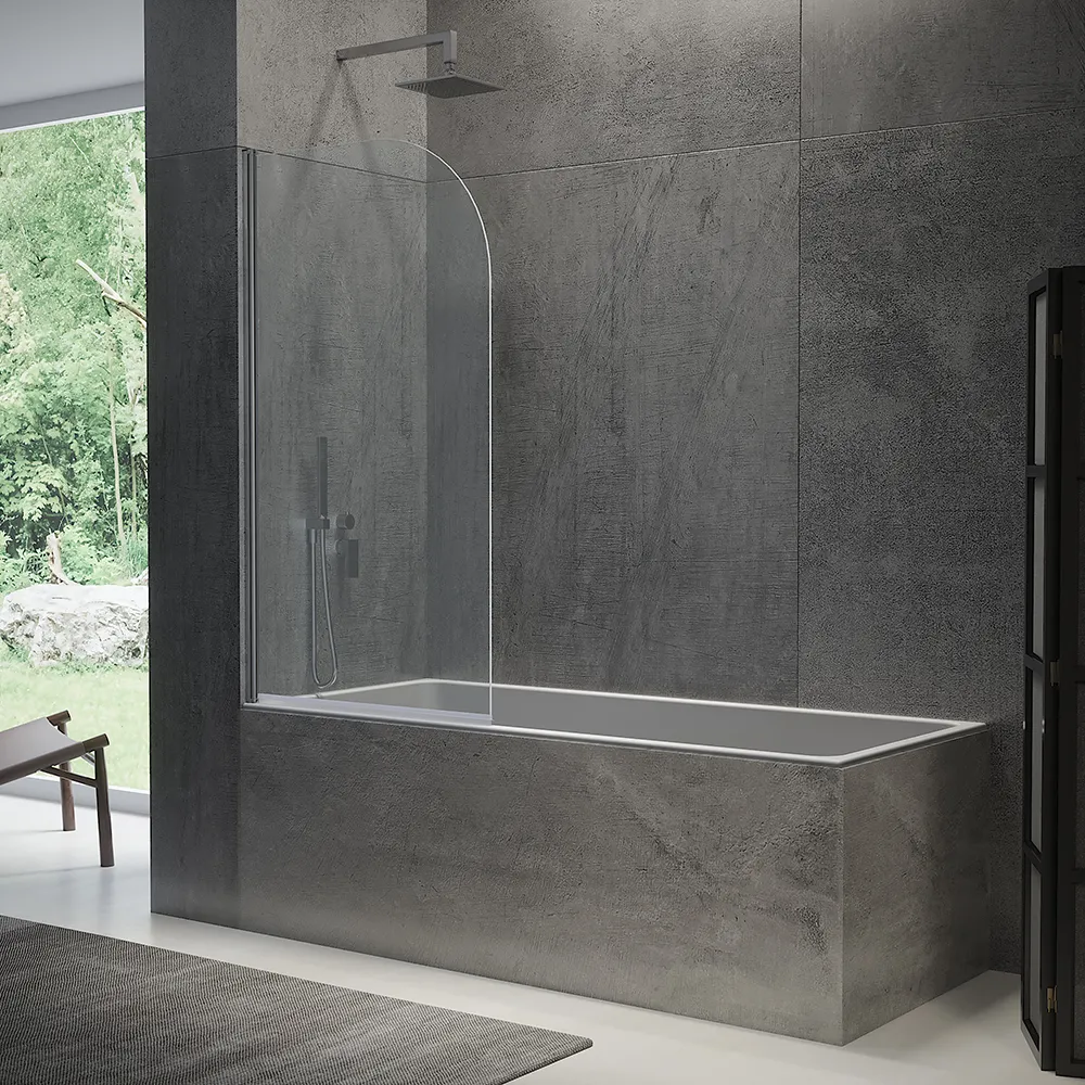 foto del prodotto parete sopravasca girevole 80 cm vetro trasparente macao