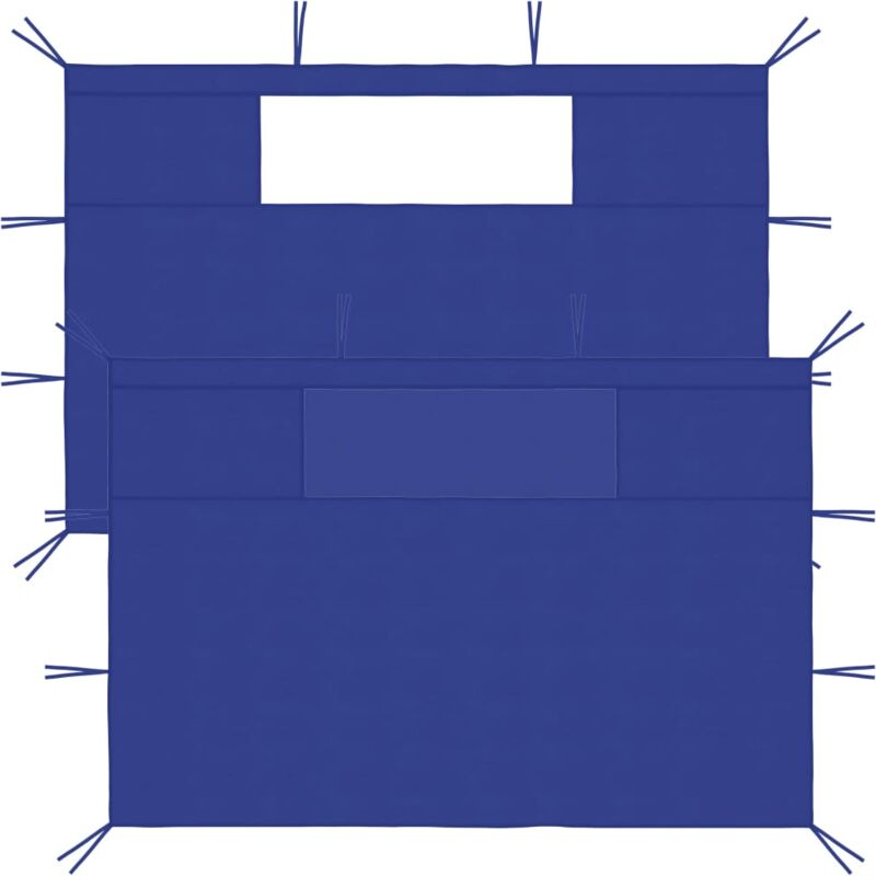 foto del prodotto pareti con finestre per gazebo 2 pz blu cod mxl 64217