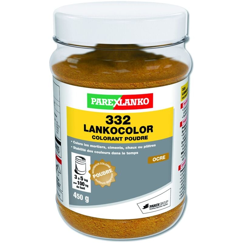 foto del prodotto parexlanko 332 lankocolor, colorante in polvere per malte, cementi, calce o intonaci, ocro, 450 g
