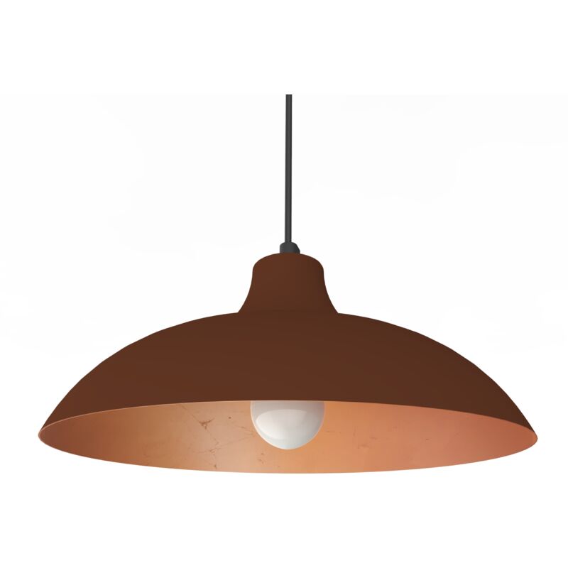 foto del prodotto parigina sospensione, 1x e27, max 42w, metallo, marrone corten foglia rame, d.40cm lumicom