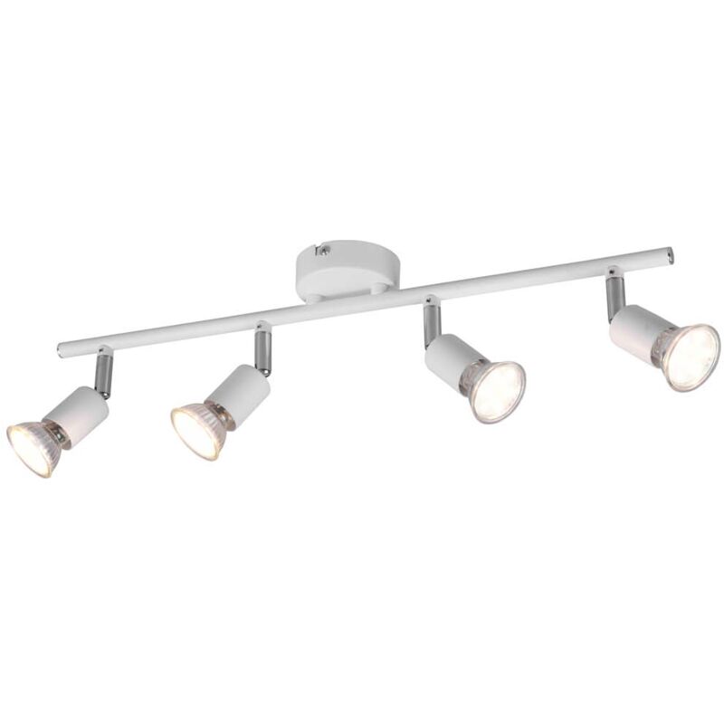 foto del prodotto paris senza lampadina barra 4 luci bianco attacco gu10 l. 50cm