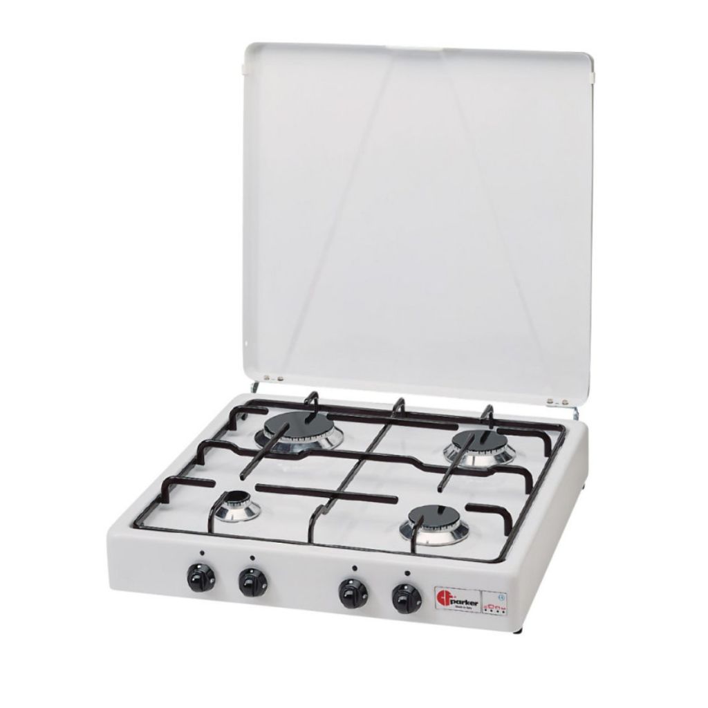 foto del prodotto parker 542gp fornello 4 fuochi a gas con coperchio