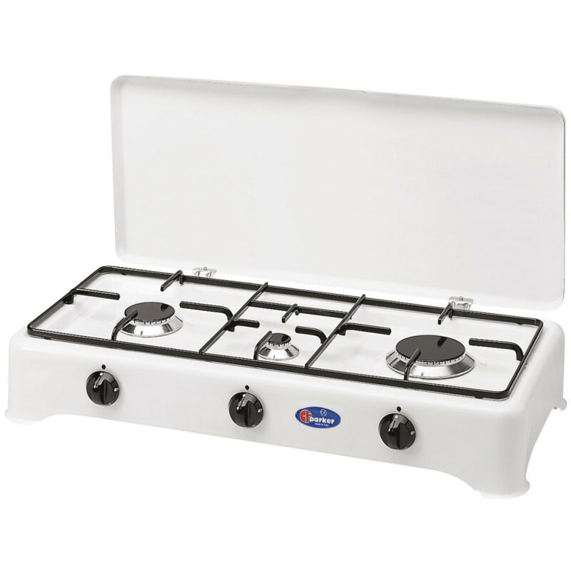 foto del prodotto parker fornello a gas gpl metano 3 fuochi cf mod. 5324gp metano