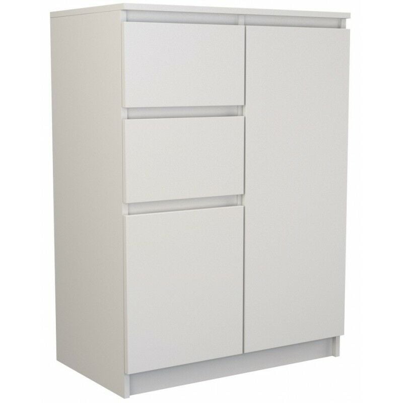 foto del prodotto parma cassettiera moderna per soggiorno/camera da letto/ufficio 97x70x40 2 ante + 2 cassetti credenza contemporanea soggiorno armadio