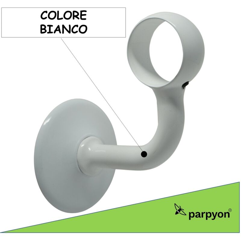 foto del prodotto parpyon accessori corrimano supporto tubo mod.525 d.32mm bianco 2pz