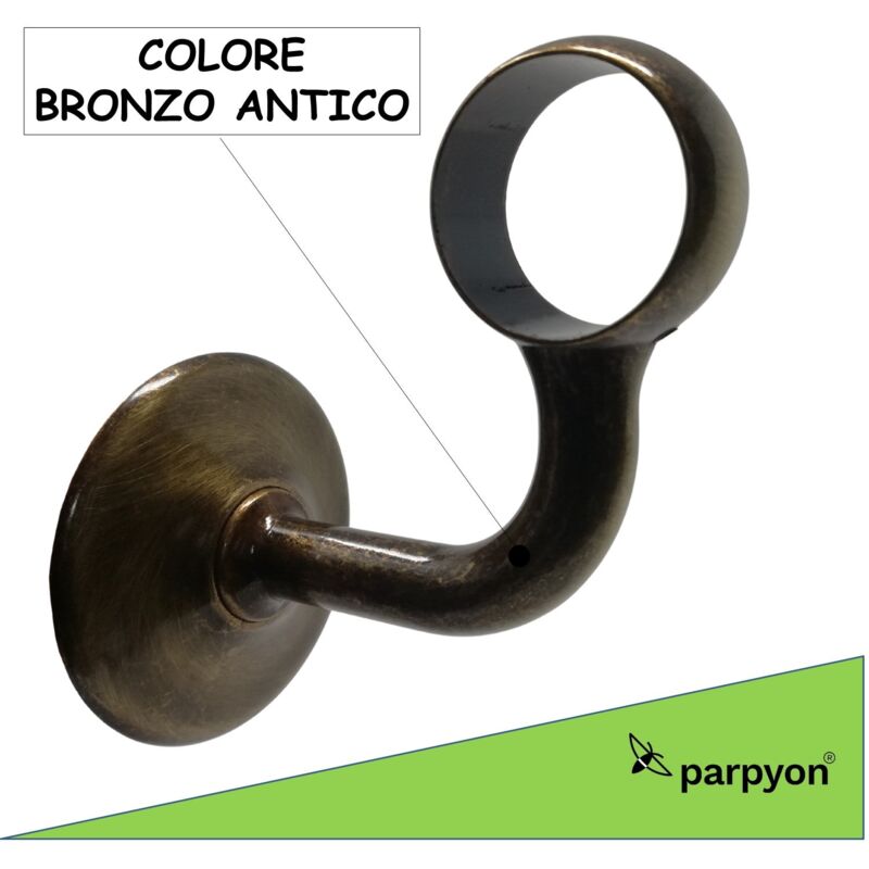 foto del prodotto parpyon accessori corrimano supporto tubo mod.525 d.32mm bronzo 3pz
