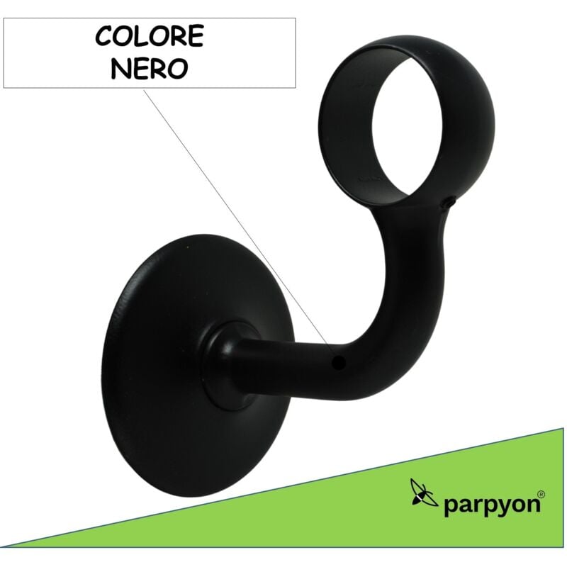 foto del prodotto parpyon accessori corrimano supporto tubo mod.525 d.32mm nero 3pz
