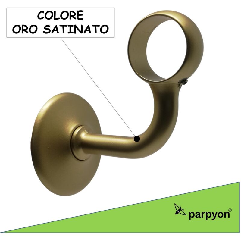 foto del prodotto parpyon accessori corrimano supporto tubo mod.525 d.32mm oro satinato 2pz