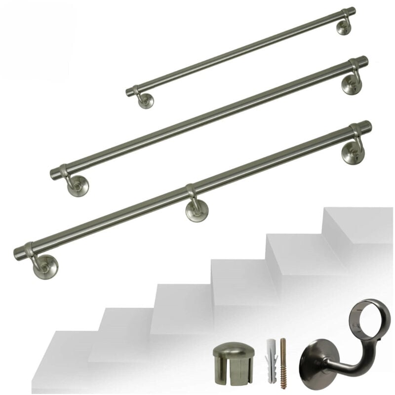 foto del prodotto parpyon corrimano a muro in acciaio inox satinato d.32 80cm