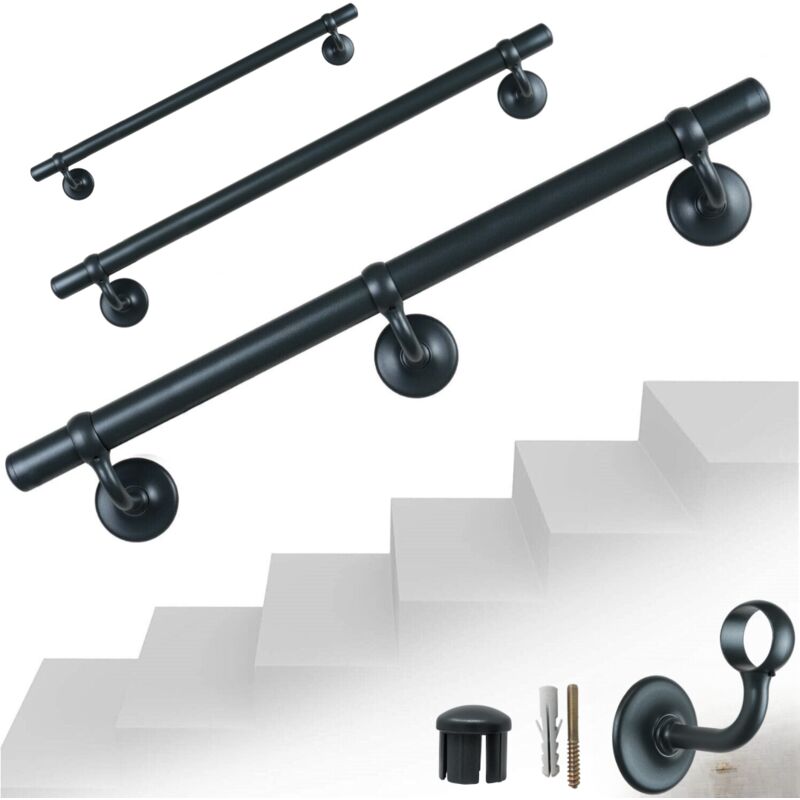 foto del prodotto parpyon corrimano a muro ringhiera passamano alluminio 525 grigio grafite 80cm