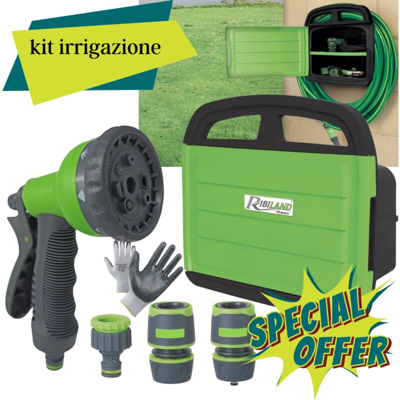 foto del prodotto parpyon kit porta tubo a parete doccetta multifunzione 8 getti raccordi