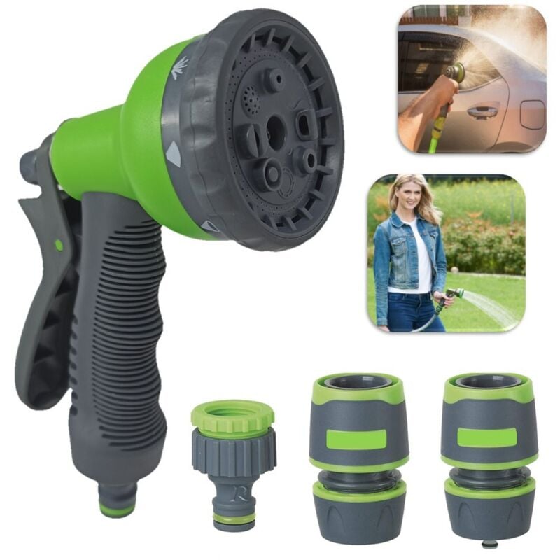 foto del prodotto parpyon pistola acqua giardino doccetta multifunzione 8 getti raccordi